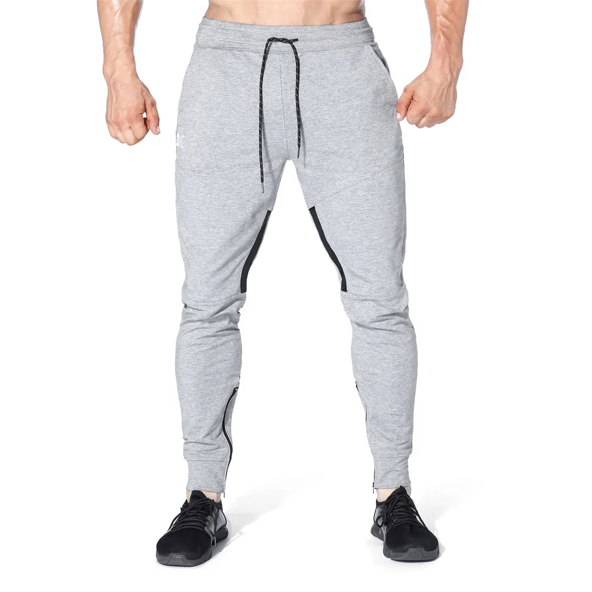 ZENWILL Pantalon Chandal Hombre Cremallera Bolsillos Pantalones Largos Gimnasio de Algodón Hombres Cómodo Deporte Entrenamiento Joggers