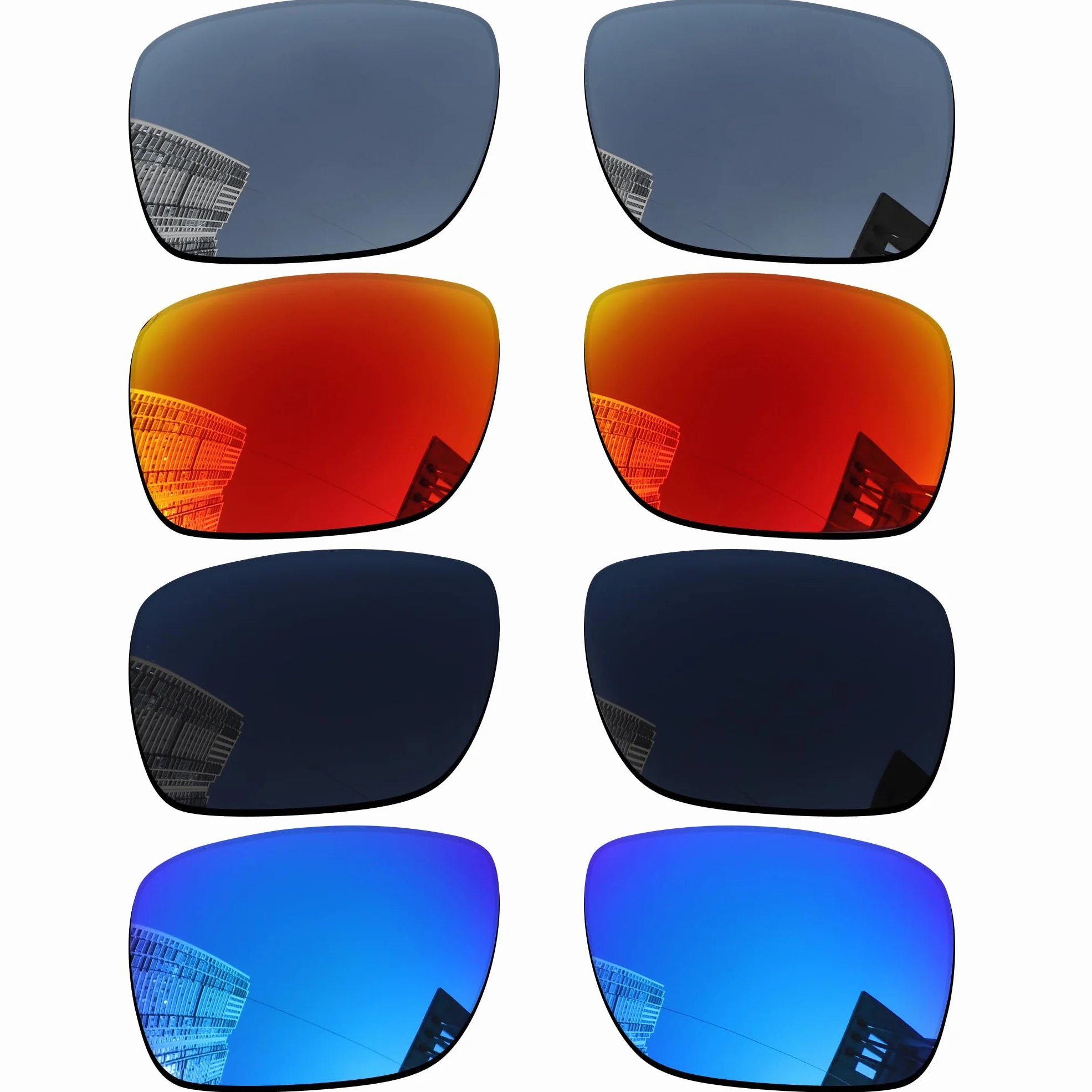 Acefrog 4 pares de lentes polarizados de repuesto para gafas de sol Oakley Fuel Cell OO9096, ajuste perfecto, inastillable, antiarañazos, paquete económico