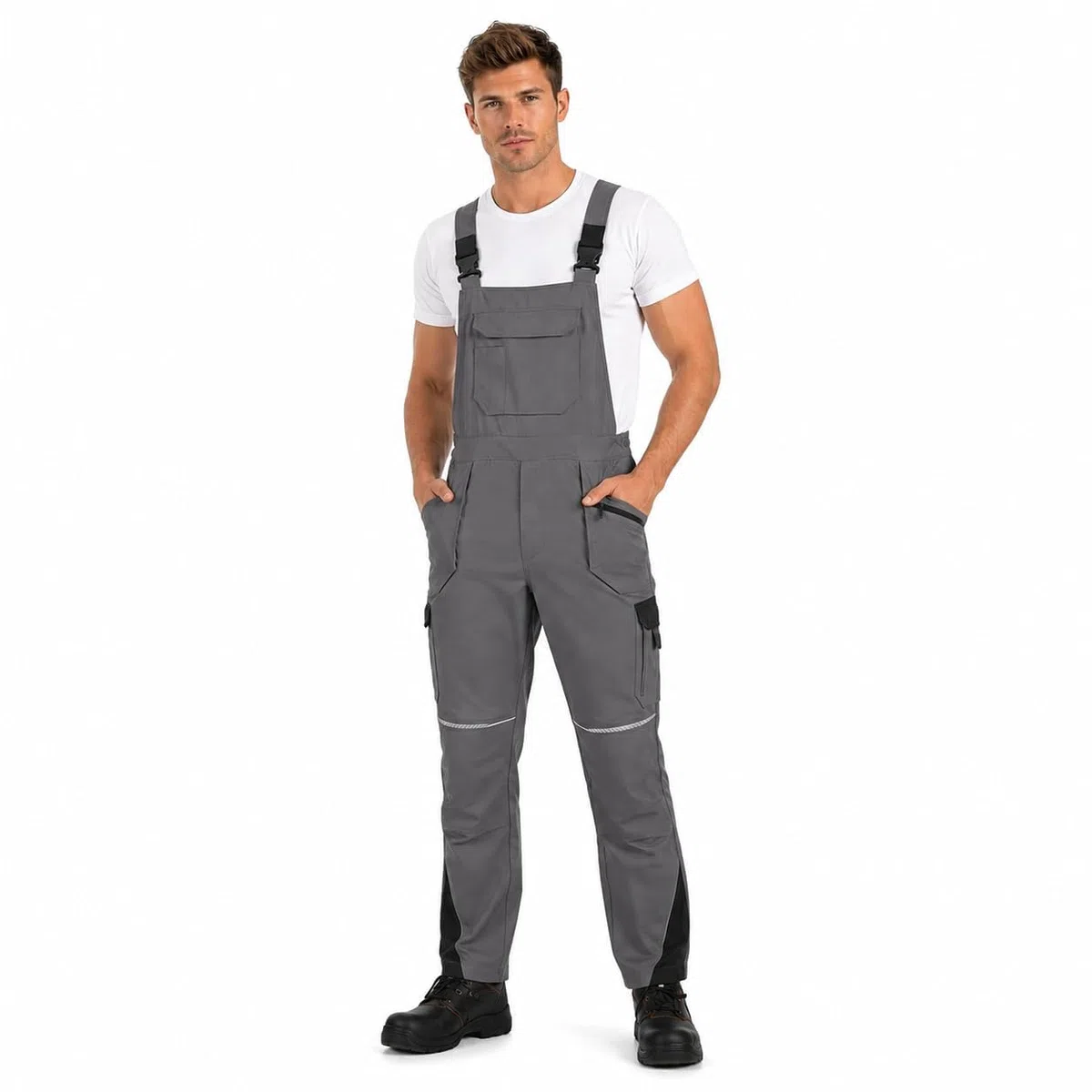 BWOLF DRIFT - Peto de trabajo para hombre, con peto, con bolsillos multifunción, tejido ripstop con muchos bolsillos