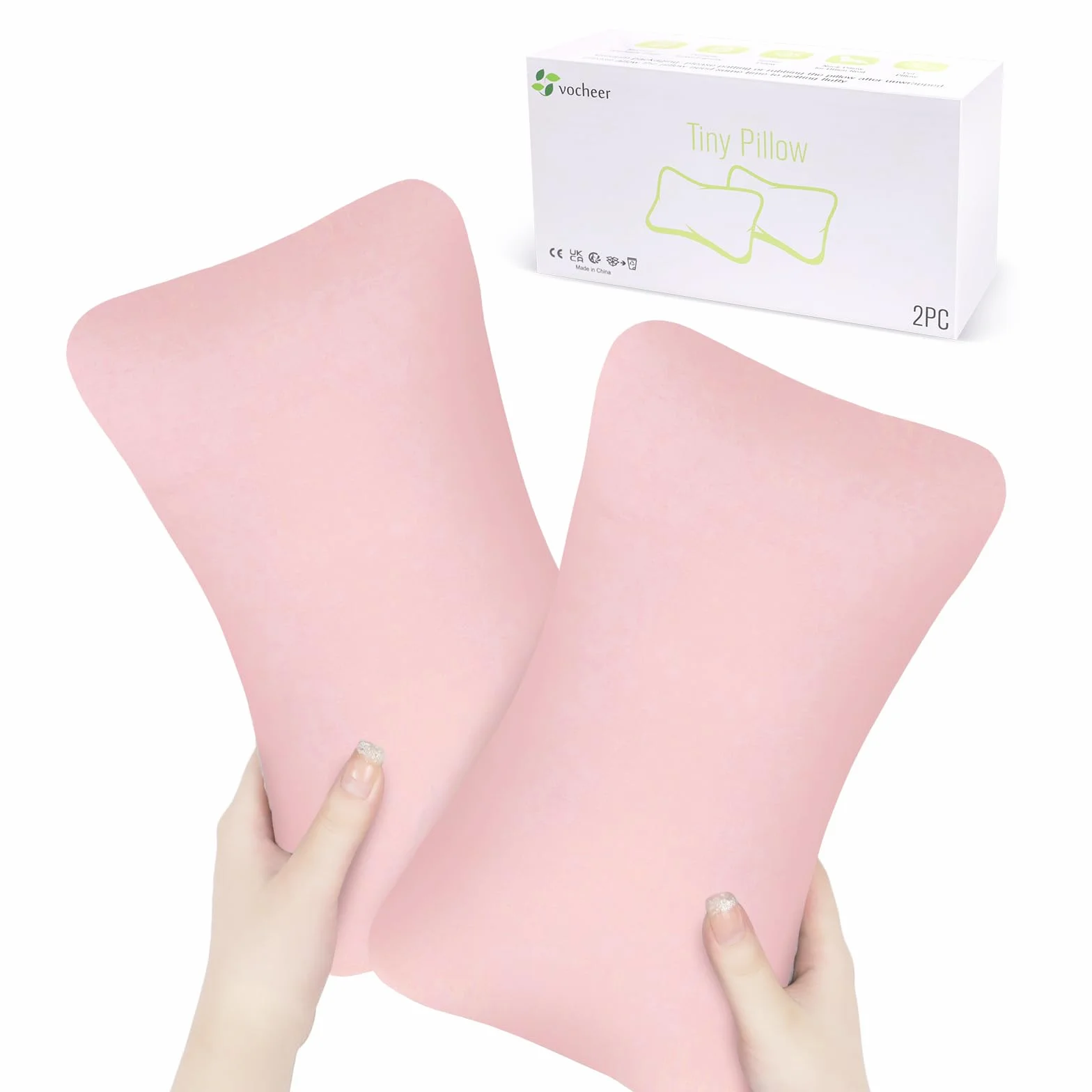 vocheer Almohada de viaje Mini de 11x7 pulgadas, almohadas pequeñas para dormir, almohadas diminutas para cuello, muñeca, lumbar y rodilla, almohada para mascotas, algodón, funda extraíble, lavable a