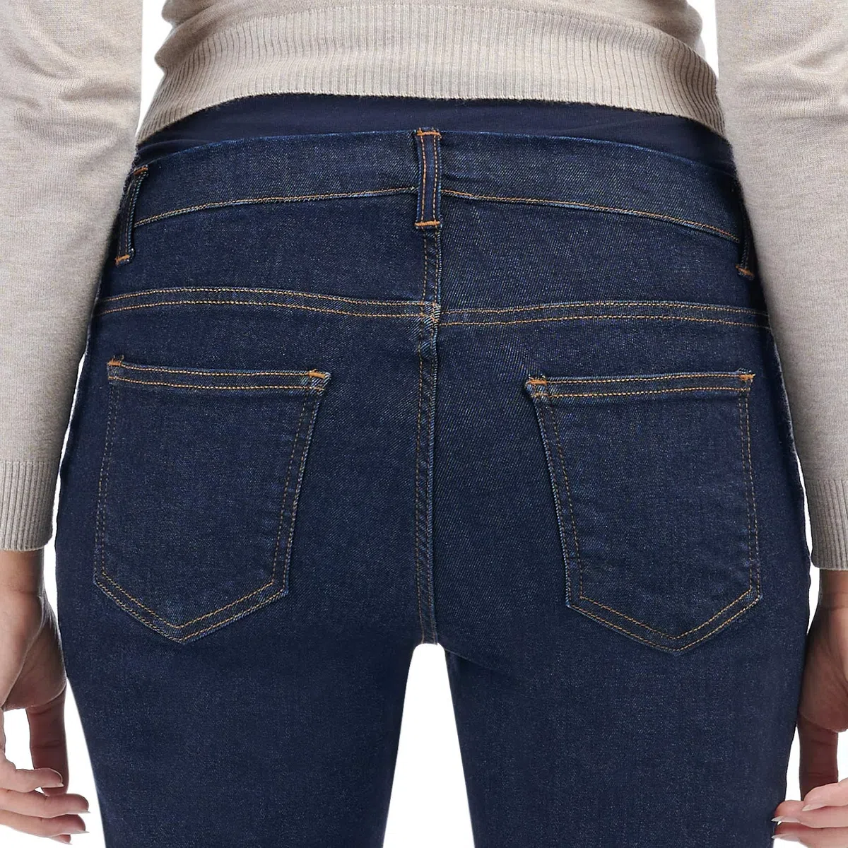 Passy - Vaqueros de Maternidad de Pierna Recta, Pantalones de Embarazo Rectos de Estilo Vintage - Made in Italy