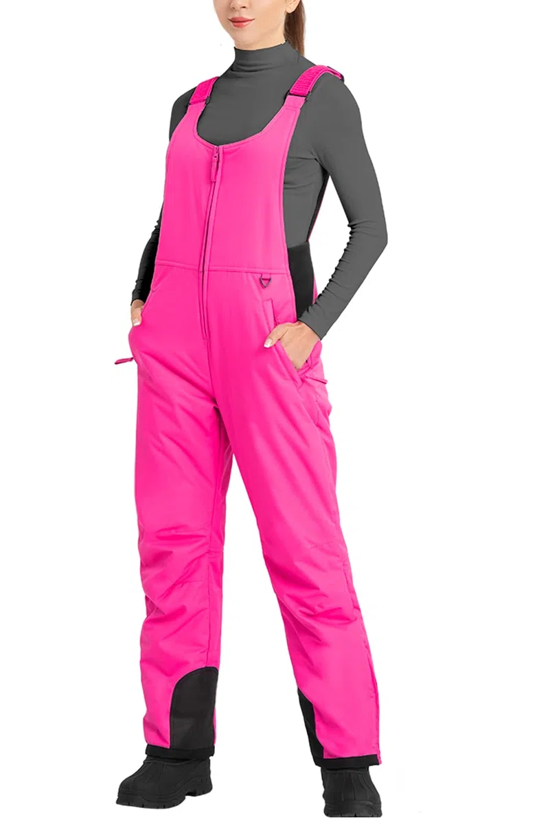 Sportneer Pantalon Nieve Mujer Pantalon Esquí Mujer Impermeables Ropa Nieve Mujer Térmicos Pantalon Montaña Monos para Exteriores Snowboard Invierno Calentar Pantalones con Peto Trekking Softshell
