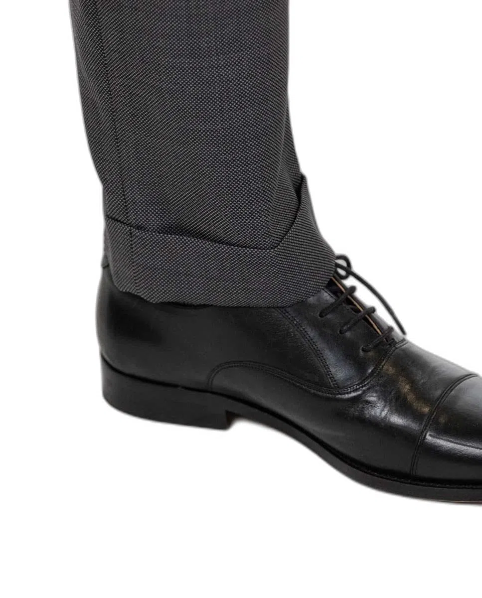 El Ganso Pantalón Traje Ojo de Perdiz Gris Coordinado