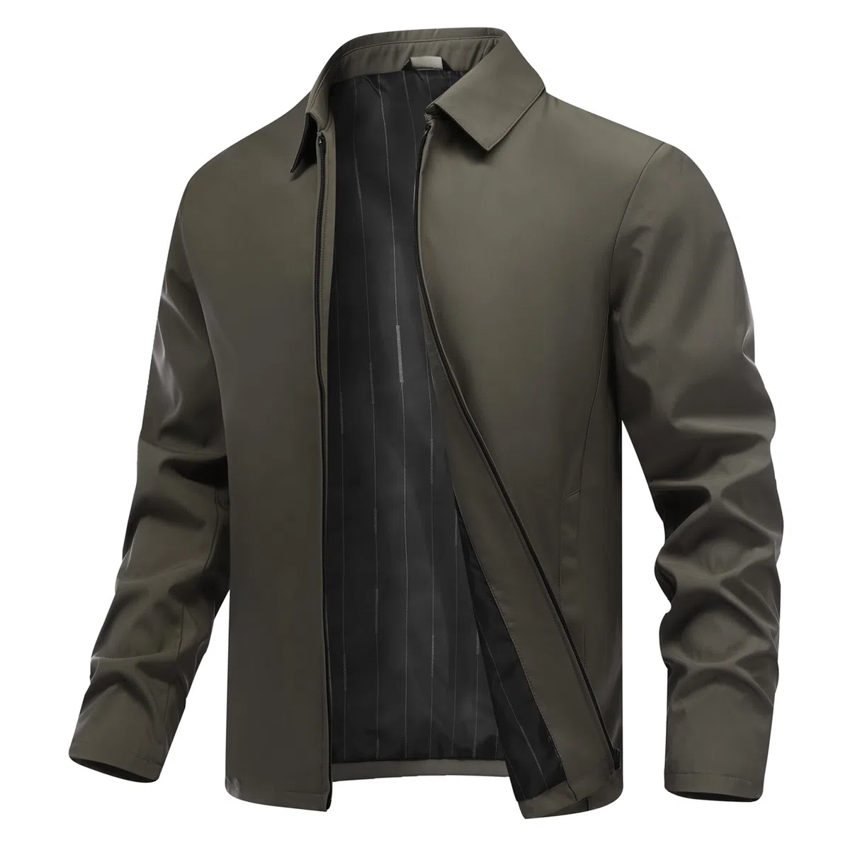 Allthemen Chaqueta Ligera para Hombre Cazadora Casual Solapa con Cremallera Bomber de Transición Primavera Verano