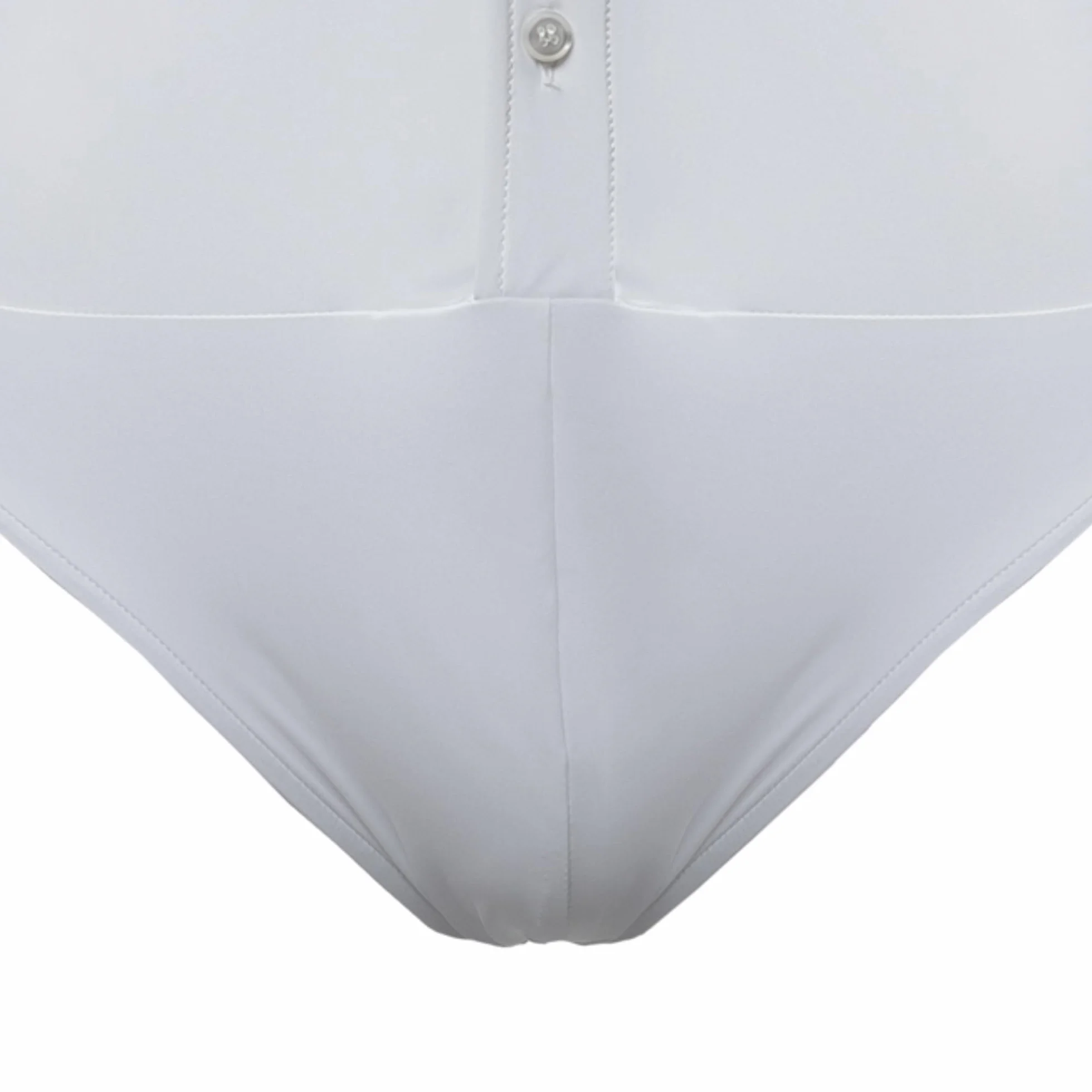 Camisa Body Chicago Slim Fit Hombre para Baile de Salón y Danza Estándar y Latino Americano, Manga Larga, Cuello Rígido con Varillas, Tejido Técnico Transpirable, Blanco y Negro