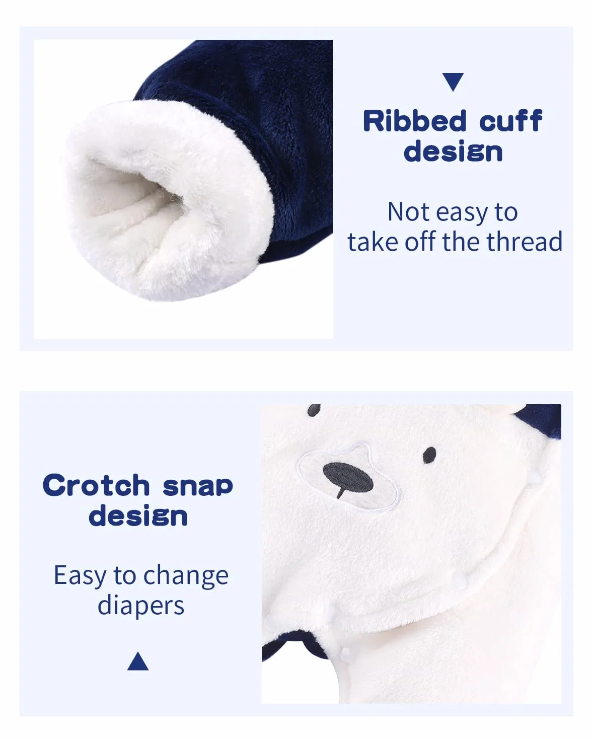 WYTbaby Bebé Niños Niñas Mono Vellón Mameluco con Capucha Manga Larga Peleles Invierno Pijama Infantil Traje de Dormir Recién Nacido Onesie
