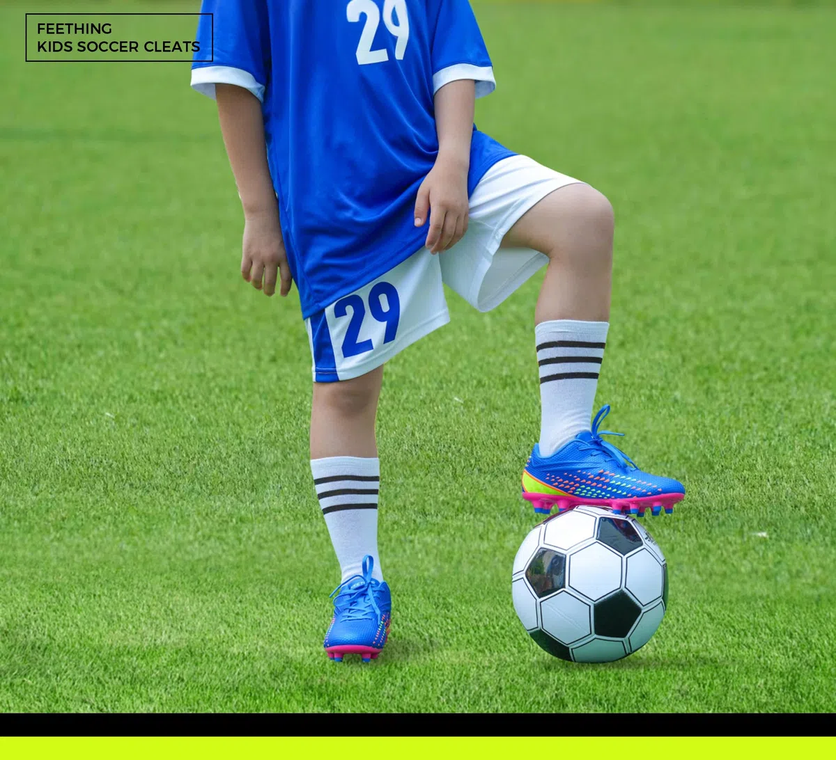 Unisex Calzado de Fútbol Niños/Niñas Zapatos de Fútbol Ligeros para Calzado Atlético Antideslizante de Tierra Firme