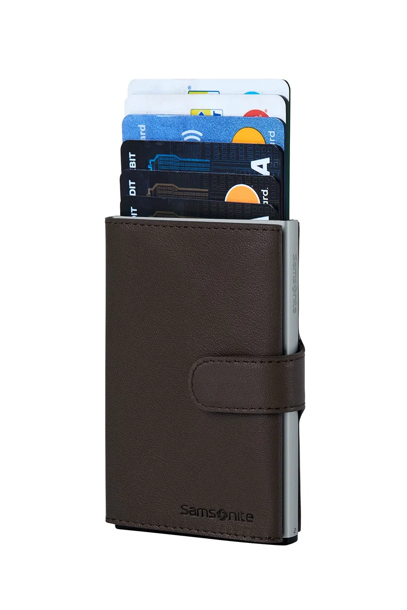 Samsonite ALU Fit SLG - Billetera, 10.2 cm, marrón (marrón Oscuro)