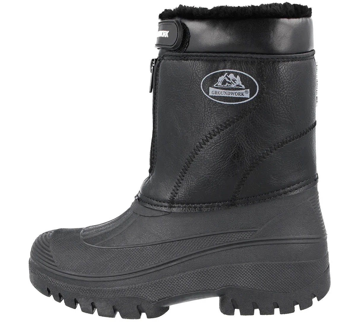 Groundwork LS88 - Botas impermeables para hombre, con cremallera, para jardín, establo o nieve
