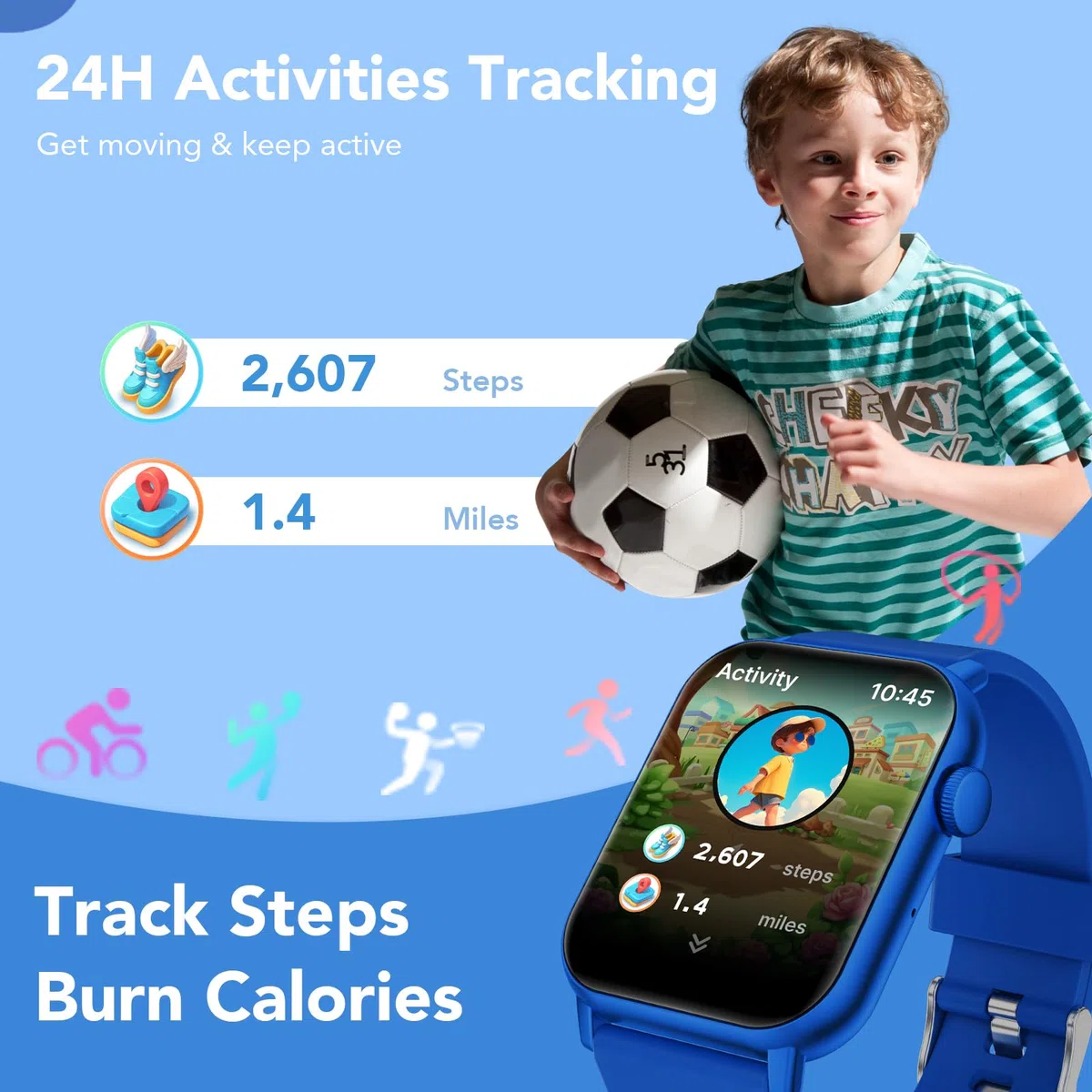 Reloj Inteligente Niño y niña, Smartwatch Niños 3-12