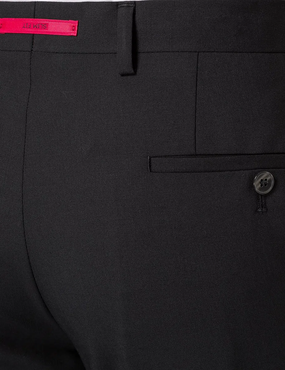 Roy Robson Slim Pantalones de Traje, Negro (Schwarz 1), 38W x 34L para Hombre