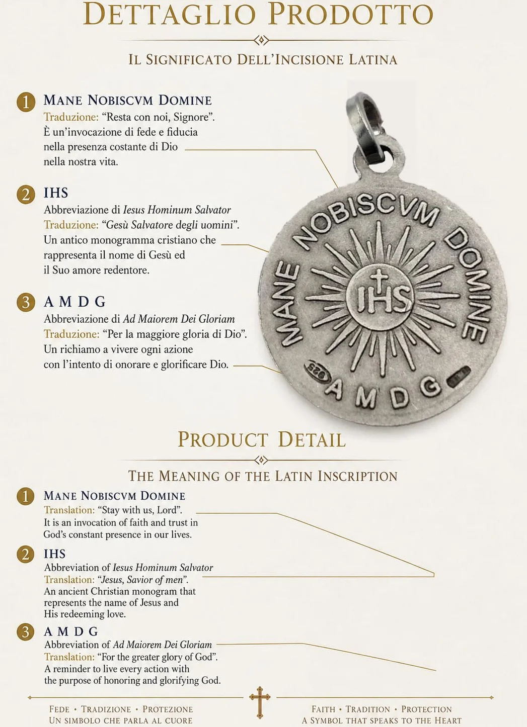 I G J Medalla de Santa Cara de Cristo de Plata Maciza 925