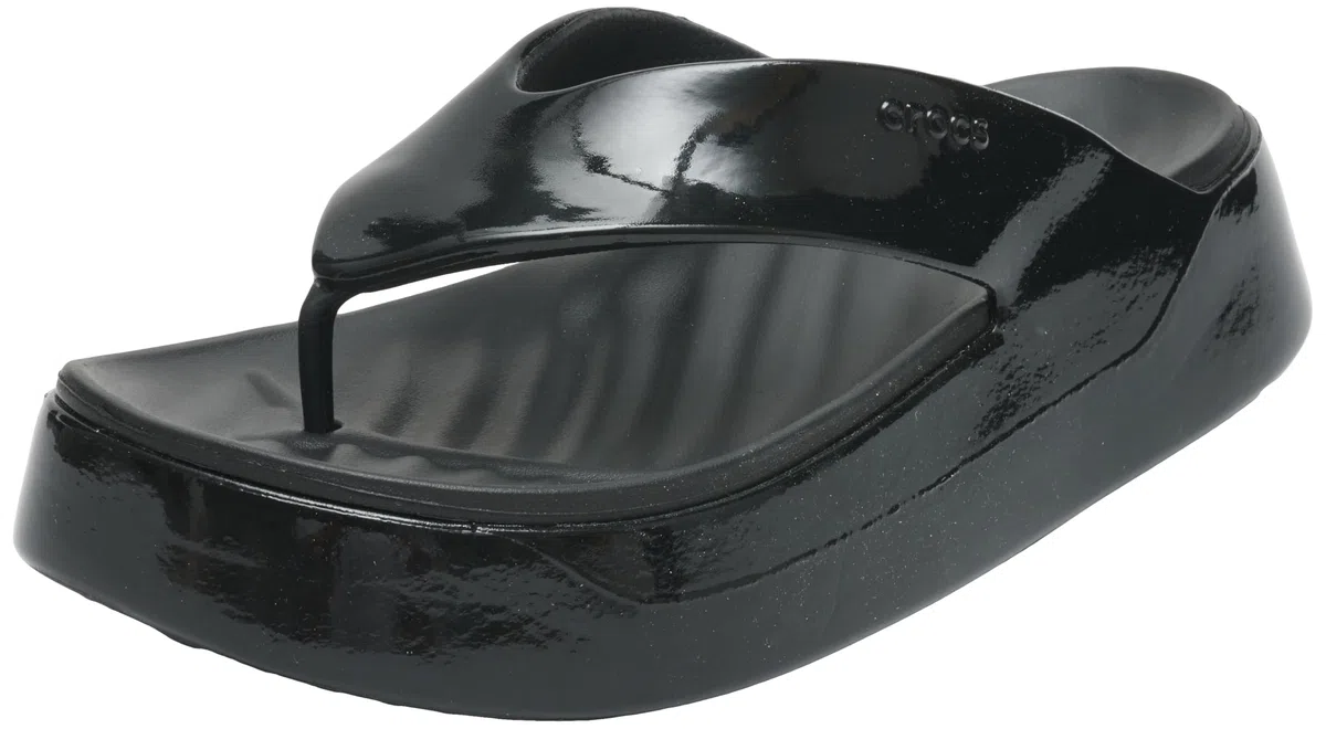 Crocs Getaway Platform Patent Flip, Chanclas Mujer