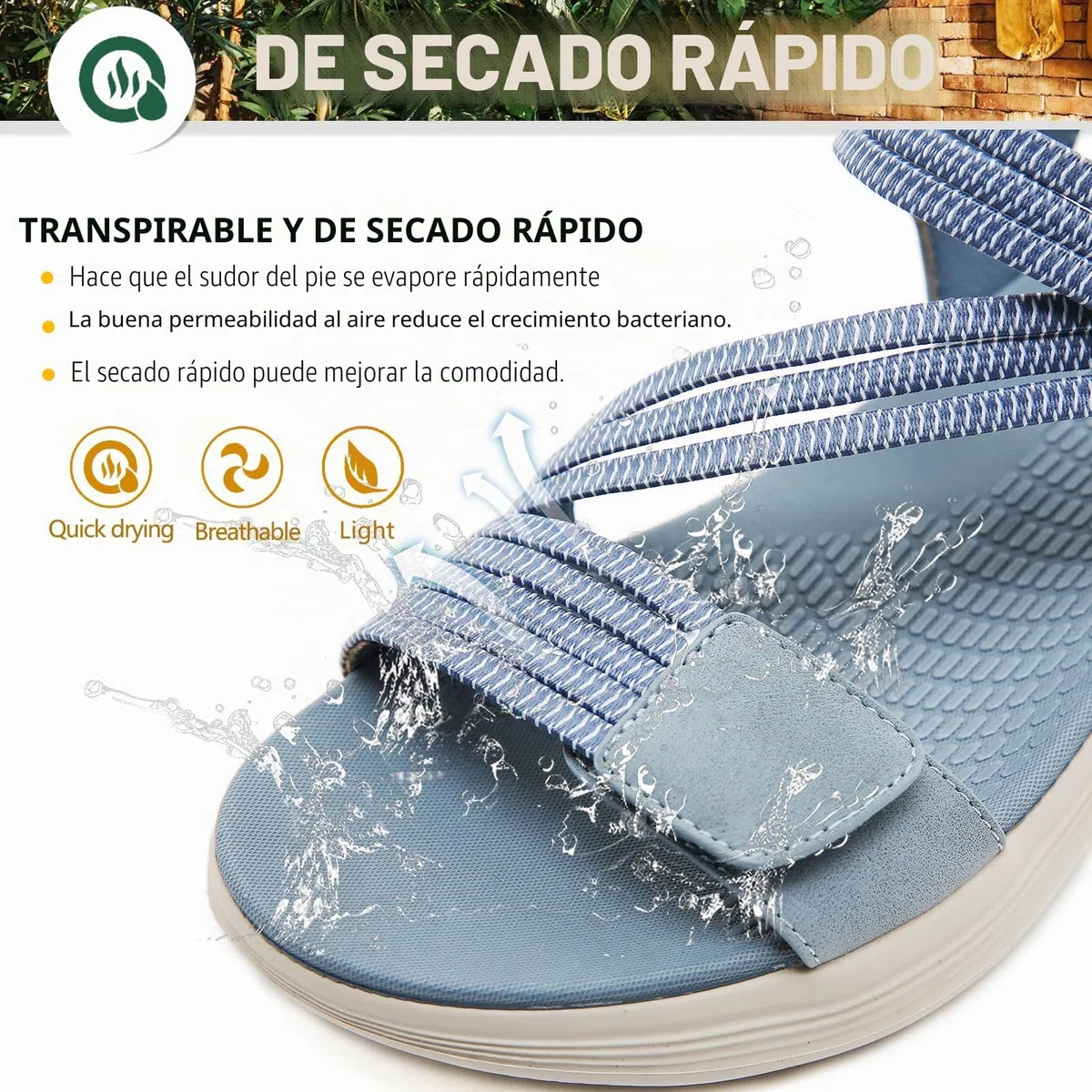 Sandalias Ortopedicas Mujer Verano Moda Comodas Sandalias 36-42EU