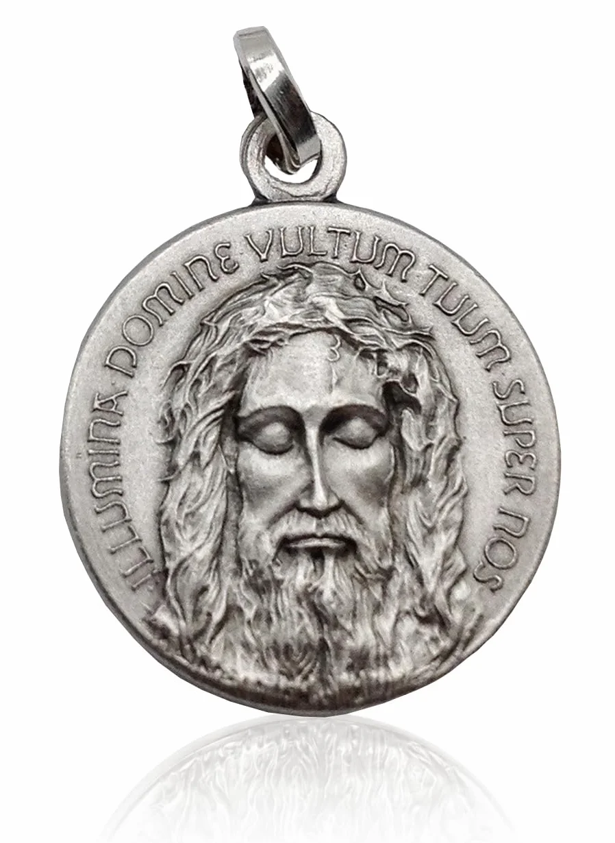 I G J Medalla de Santa Cara de Cristo de Plata Maciza 925
