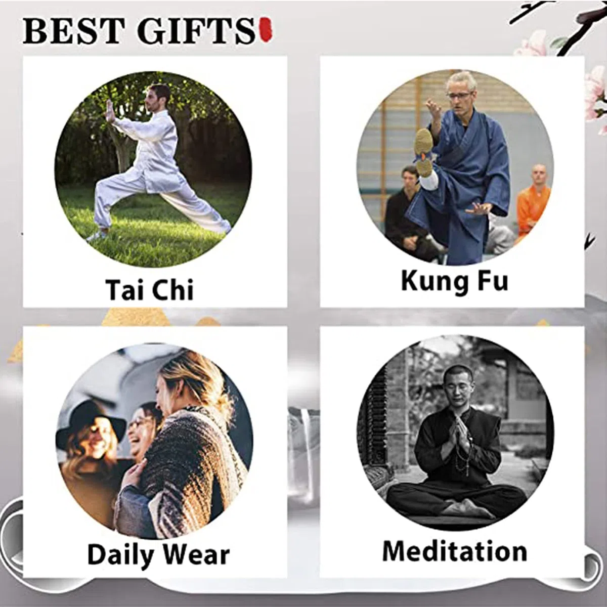 Traje De Tai Chi Hombre Y Mujer Ropa De Artes Marciales Kung Fu Ligero Traje para Meditación Y Qigong Unisex Manga Corta Verano Ropa De Entrenamiento