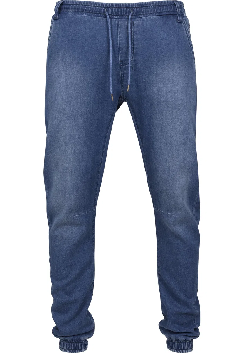 Urban Classics Pantalón de chándal Knitted Denim Hombre Pantalones de Deporte Azul