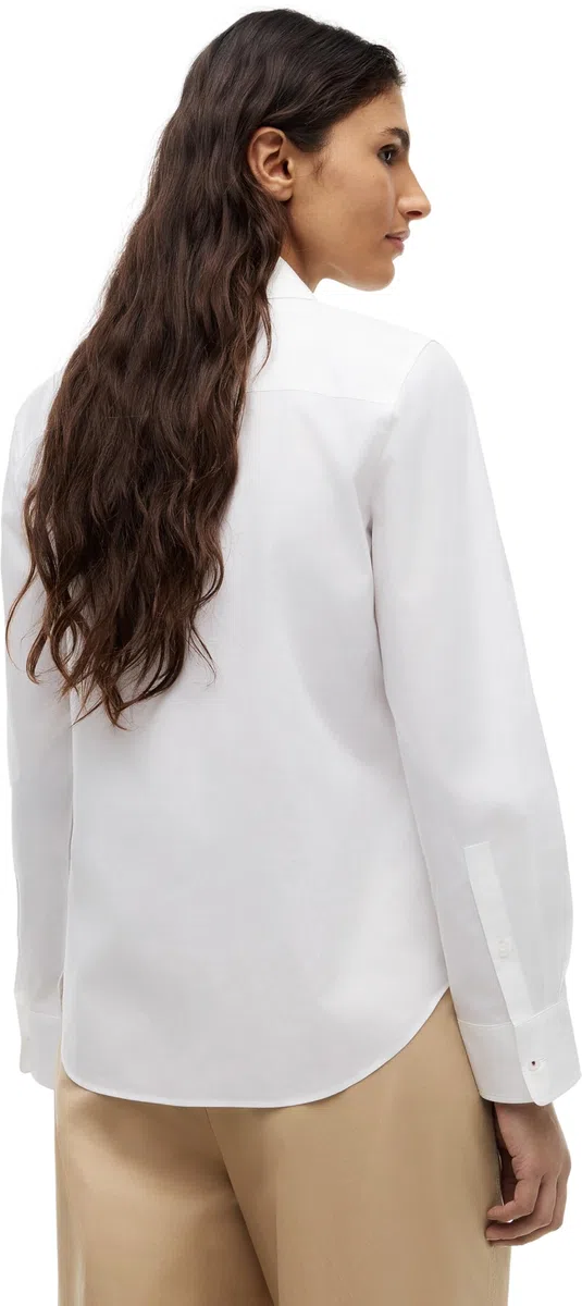Tommy Hilfiger Camisa Mujer Poplin Regular con Cuello francés
