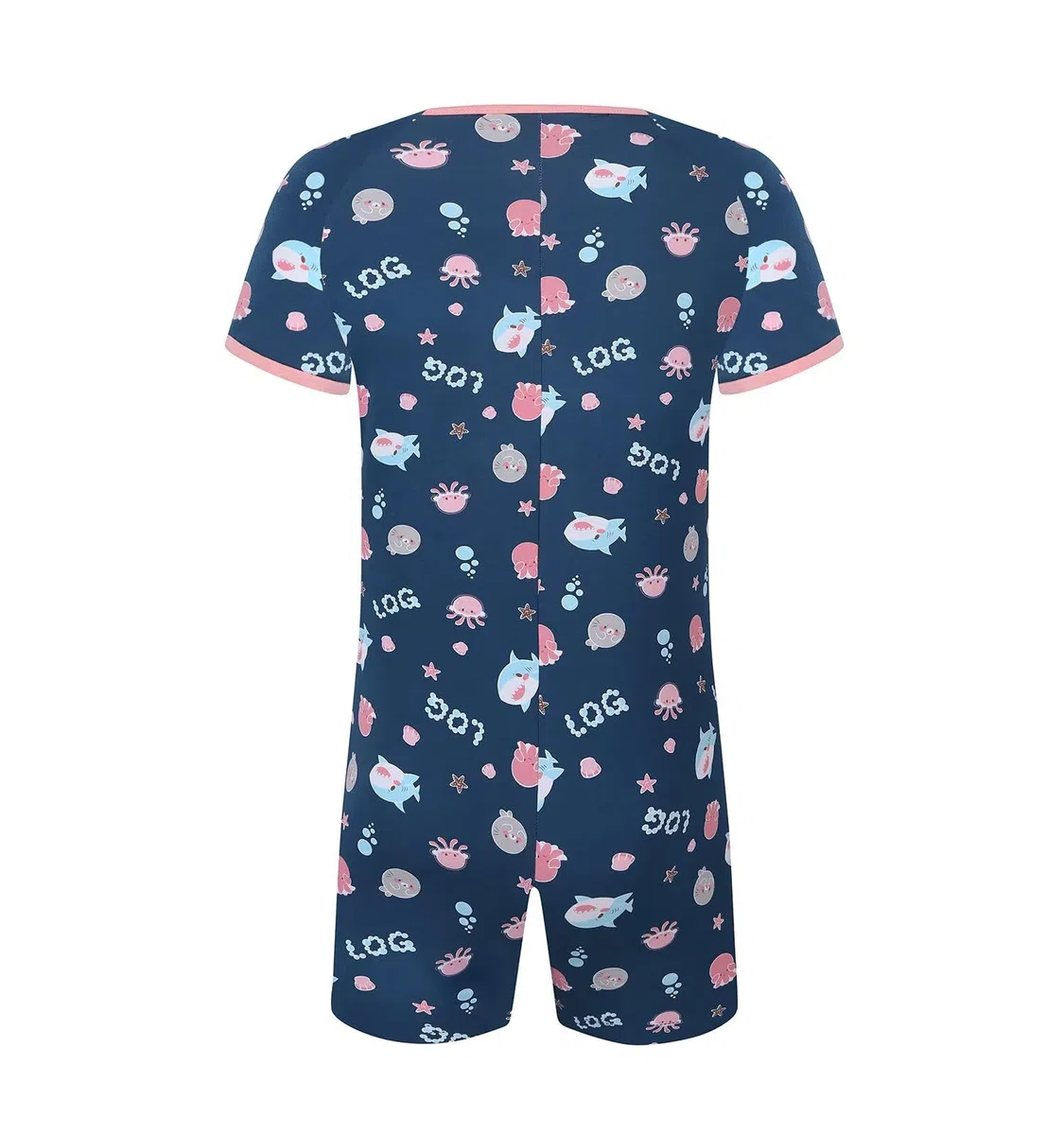 Landofgenie Mono Adulto Algodón para Hombres - Body Pijama Manga Corta con Abertura, Romper Una Pieza