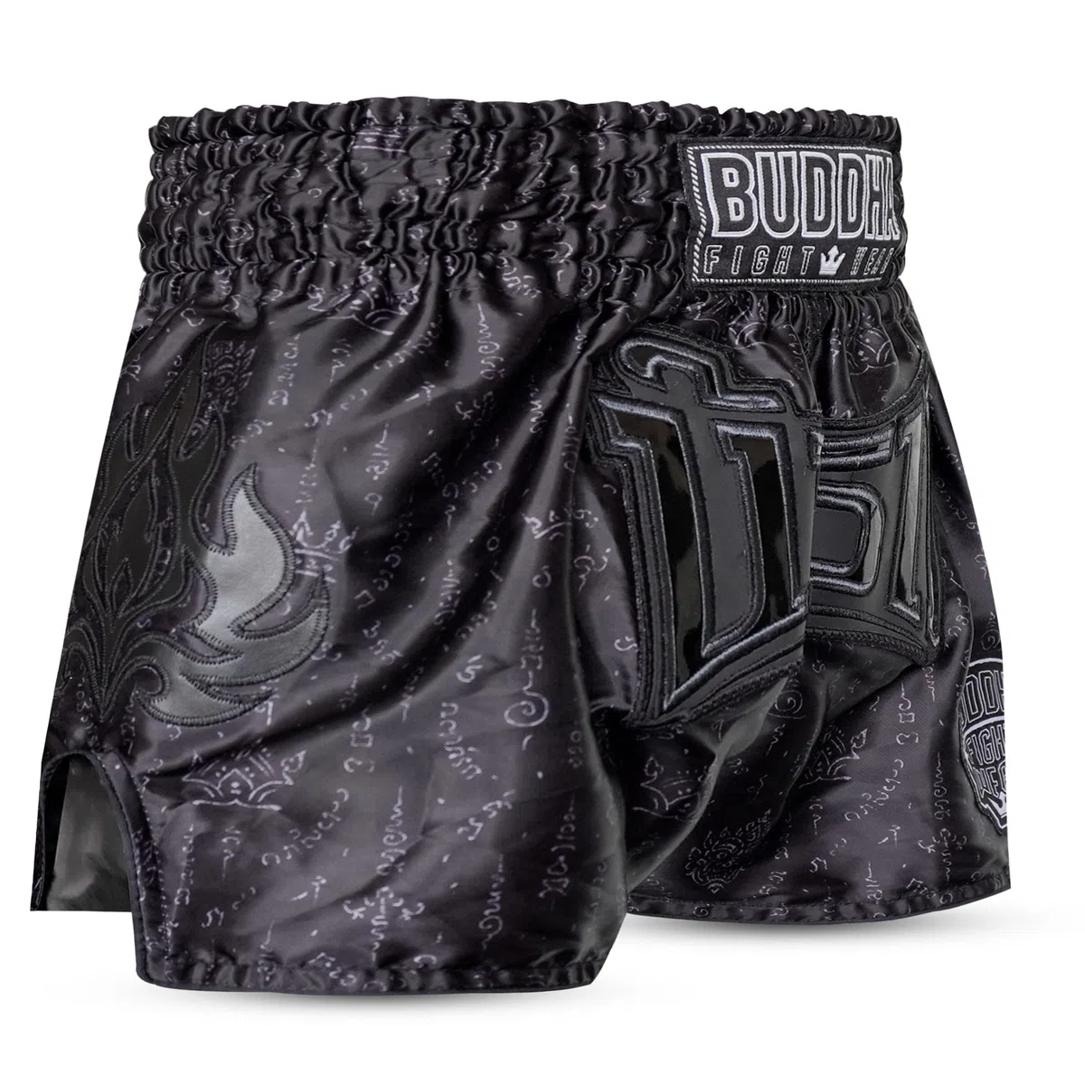 Buddha Fight Wear Pantalón Muay Thai y Kick Boxing Kanok – Short Profesional en Satén Premium, Diseño Multicolor, Ligero y Resistente.