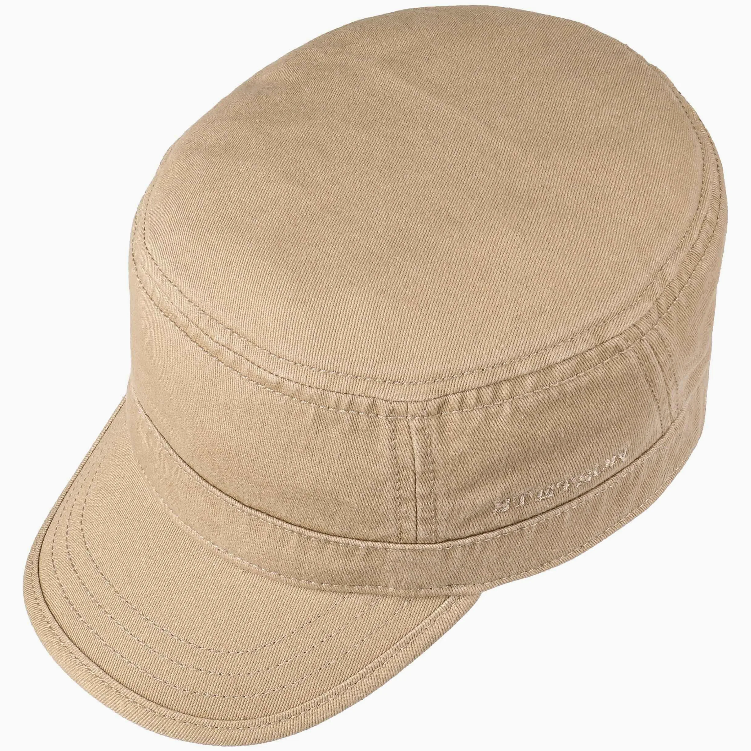 Stetson Gorra Militar con Protección UV Mujer/Hombre - de algodón Visera, Forro, Cerrado por atrás Verano/Invierno