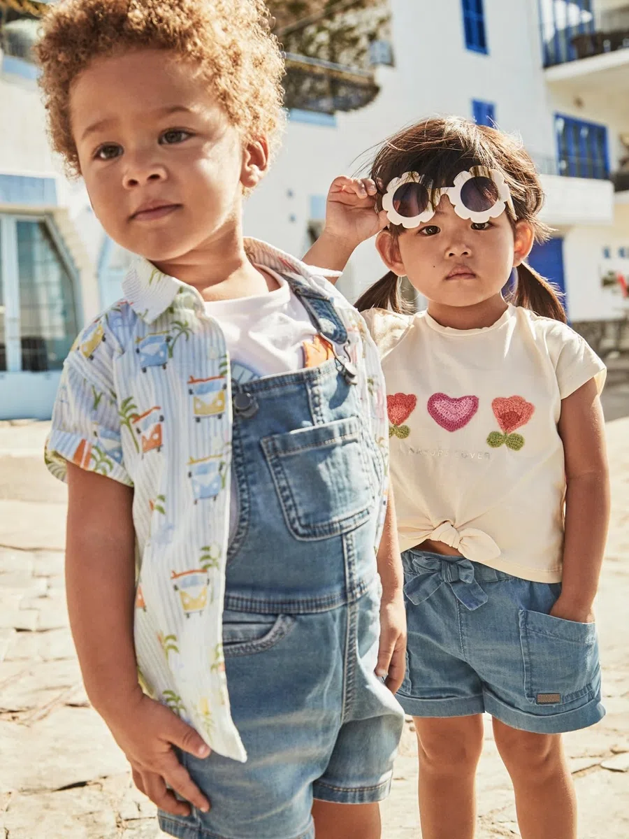 Mayoral Peto Corto Soft Denim para bebé niño Medio