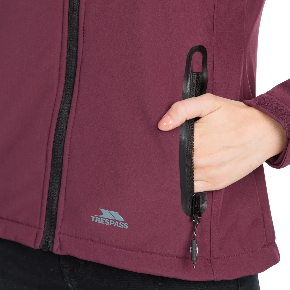 Trespass Bela II - Carcasa Suave Impermeable Chaqueta con capucha extraíble Mujer