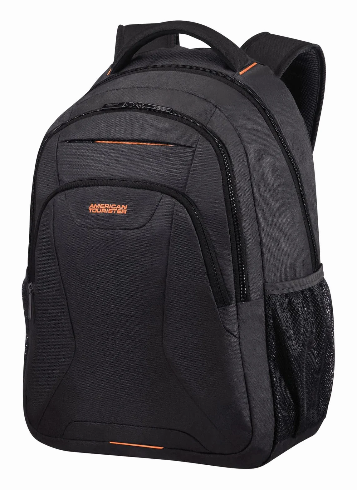 American Tourister AT Work - Mochila para portátil 17.3 pulgadas, 52 cm, 34 L, Negro/Naranja (Black/Orange)