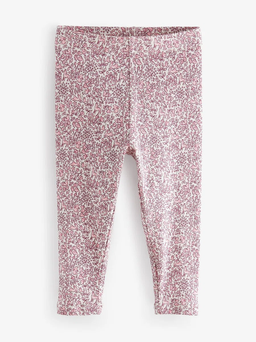 NEXT Niñas Pack de 5 Leggings Acanalados